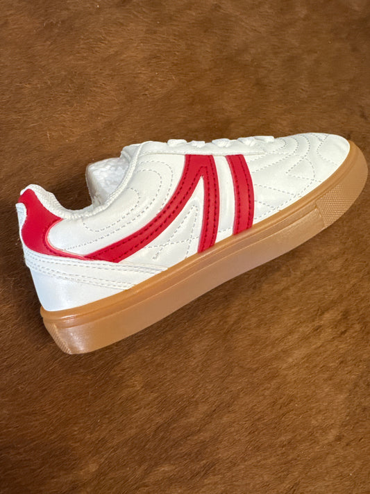 Kids Red & White Sneaker