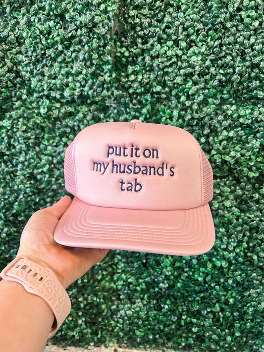 Put it on my husband's tab foam trucker