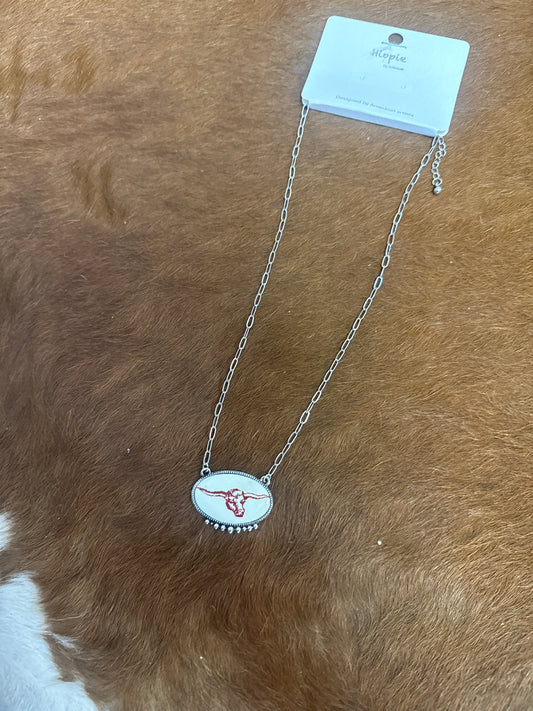 Western Steerhead Printed Necklace