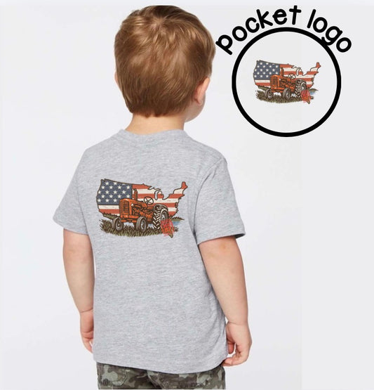 Patriotic Tractor| infant-3x