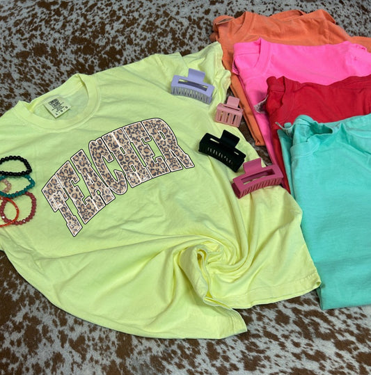 Neon Leopard Teacher
