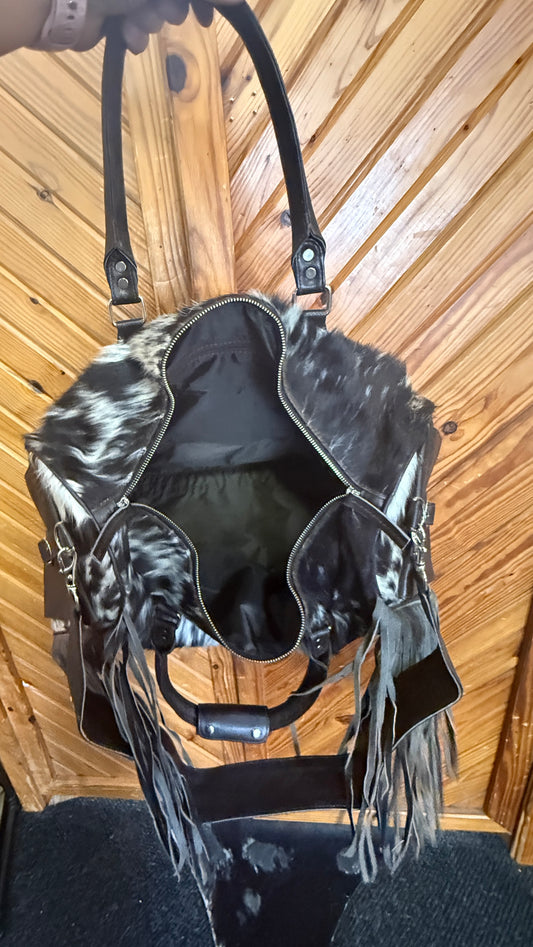 Cowhide Fringe Duffel