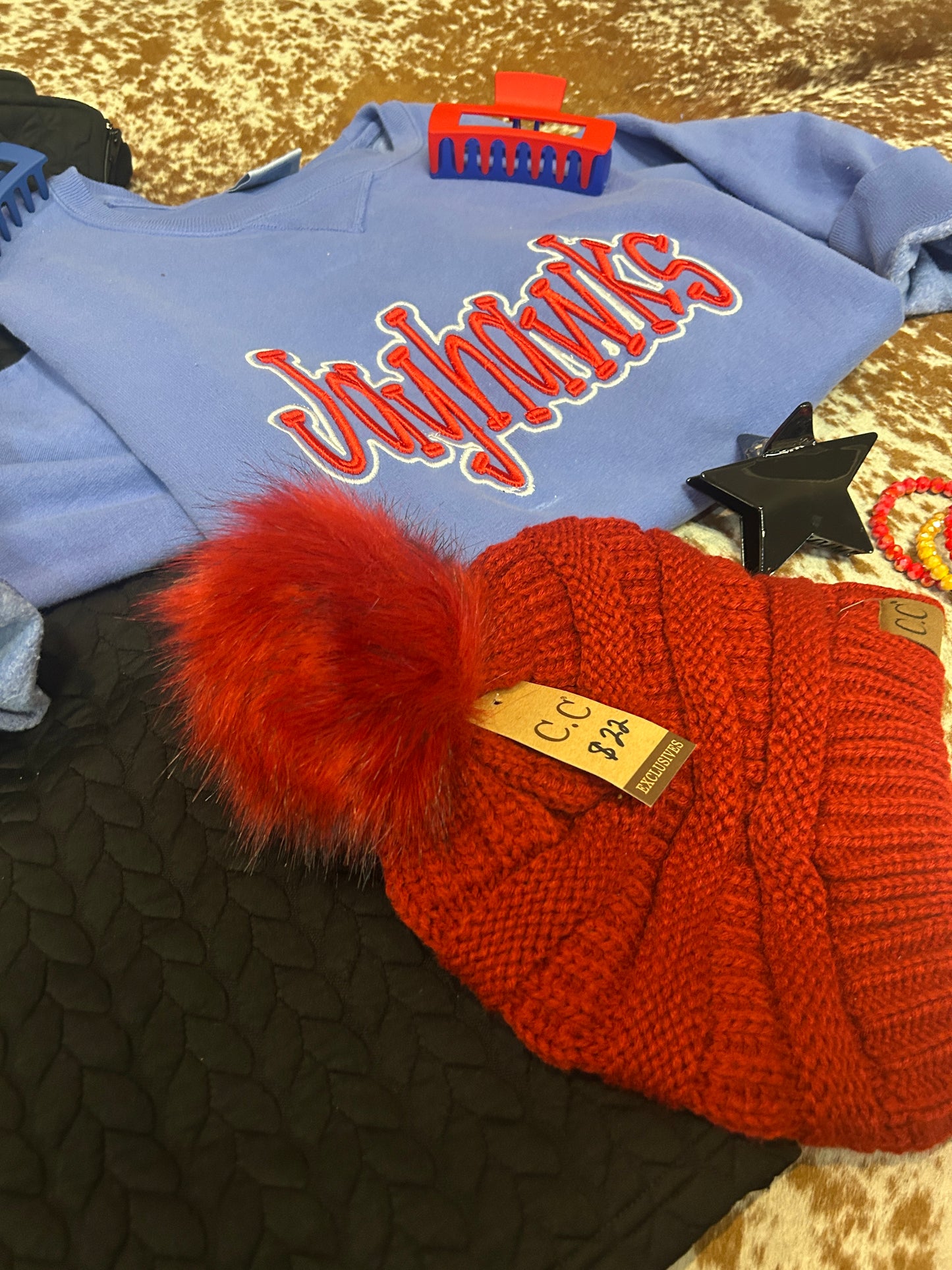 Puff Embroidery Jayhawks (2 Colors)