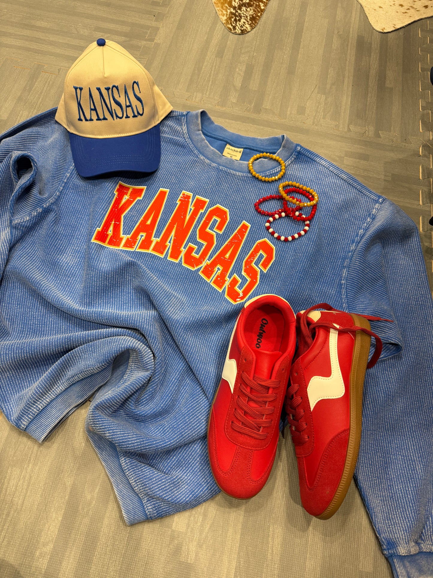 Kansas Ribbed Crewneck