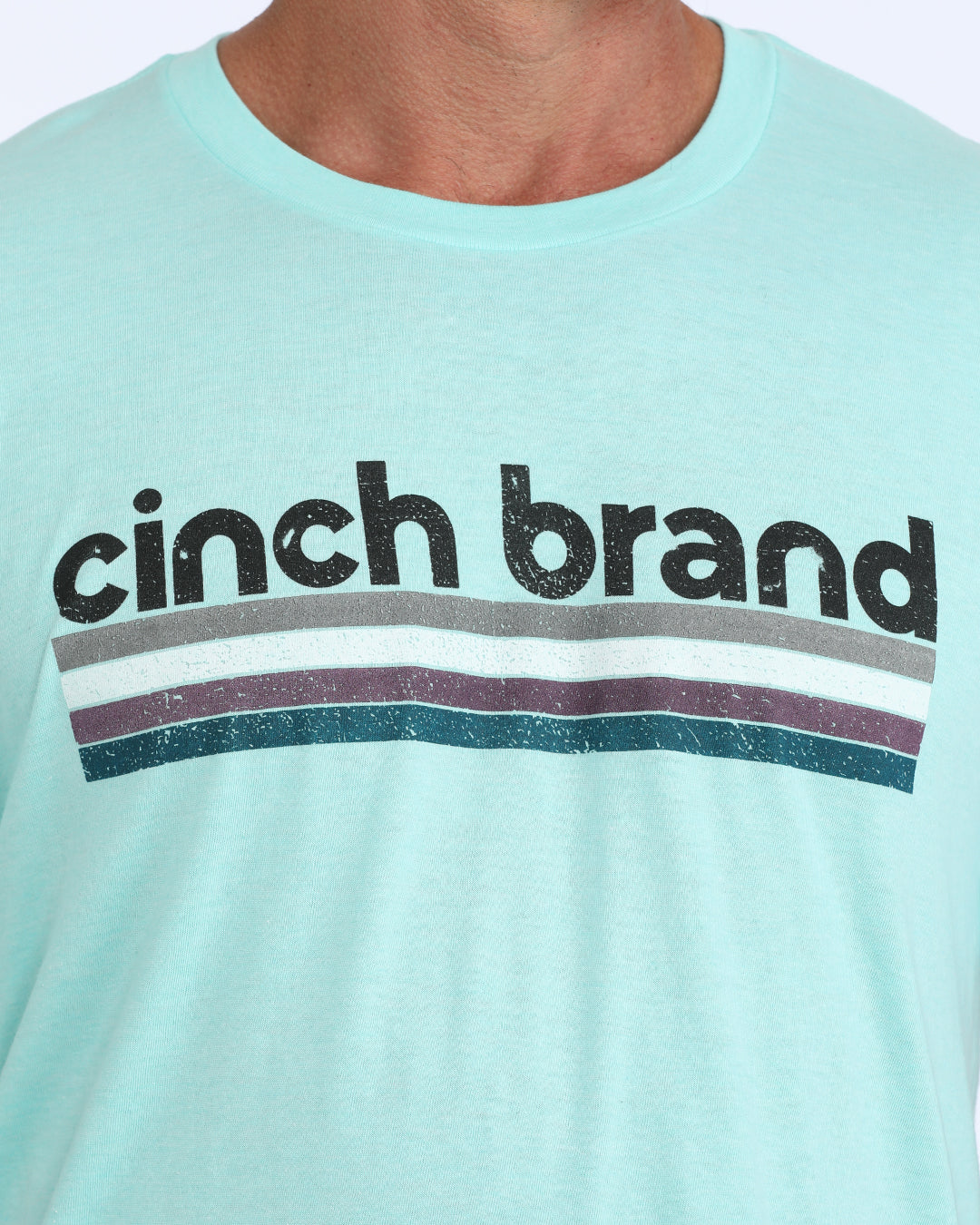 Mens Turquoise Cinch Short Sleeve Tee