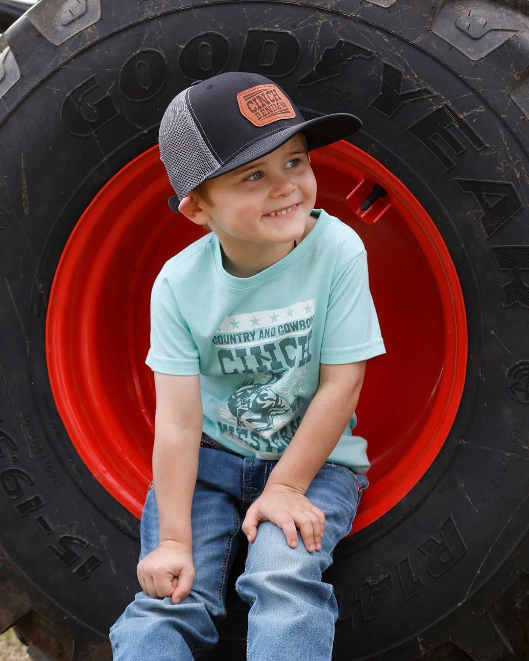 Boys Cinch Turquoise Short Sleeve