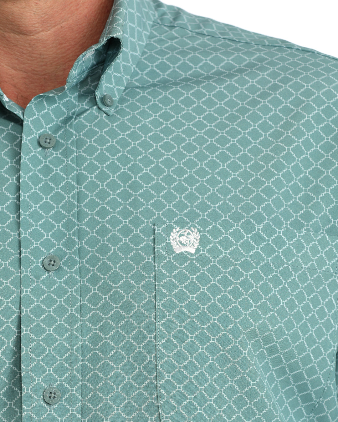 Men's Cinch Arenaflex Turquoise Long Sleeve