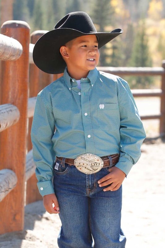 Cinch Boys Turquoise Long Sleeve
