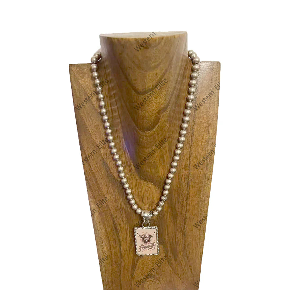 Howdy Cowboy 8mm Navajo pearl Pendent