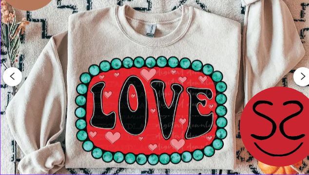 Red Love Turquoise Frame