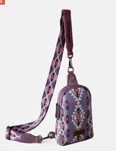 Wrangler Southwestern All-over Aztec Print Sling Bag | more colors