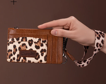 Wrangler Leopard Print Card Holder