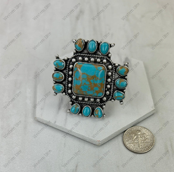 Stone Cross Ring (2 Colors)