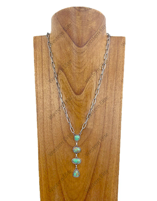 Turquoise Trail Teardrops Necklace
