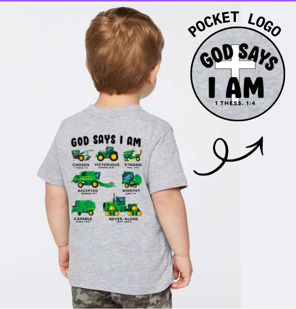 God Says I Am | 3t- Youth Large