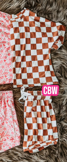 Checkered Anytime Girls Set - ONLY 7/8 LEFT