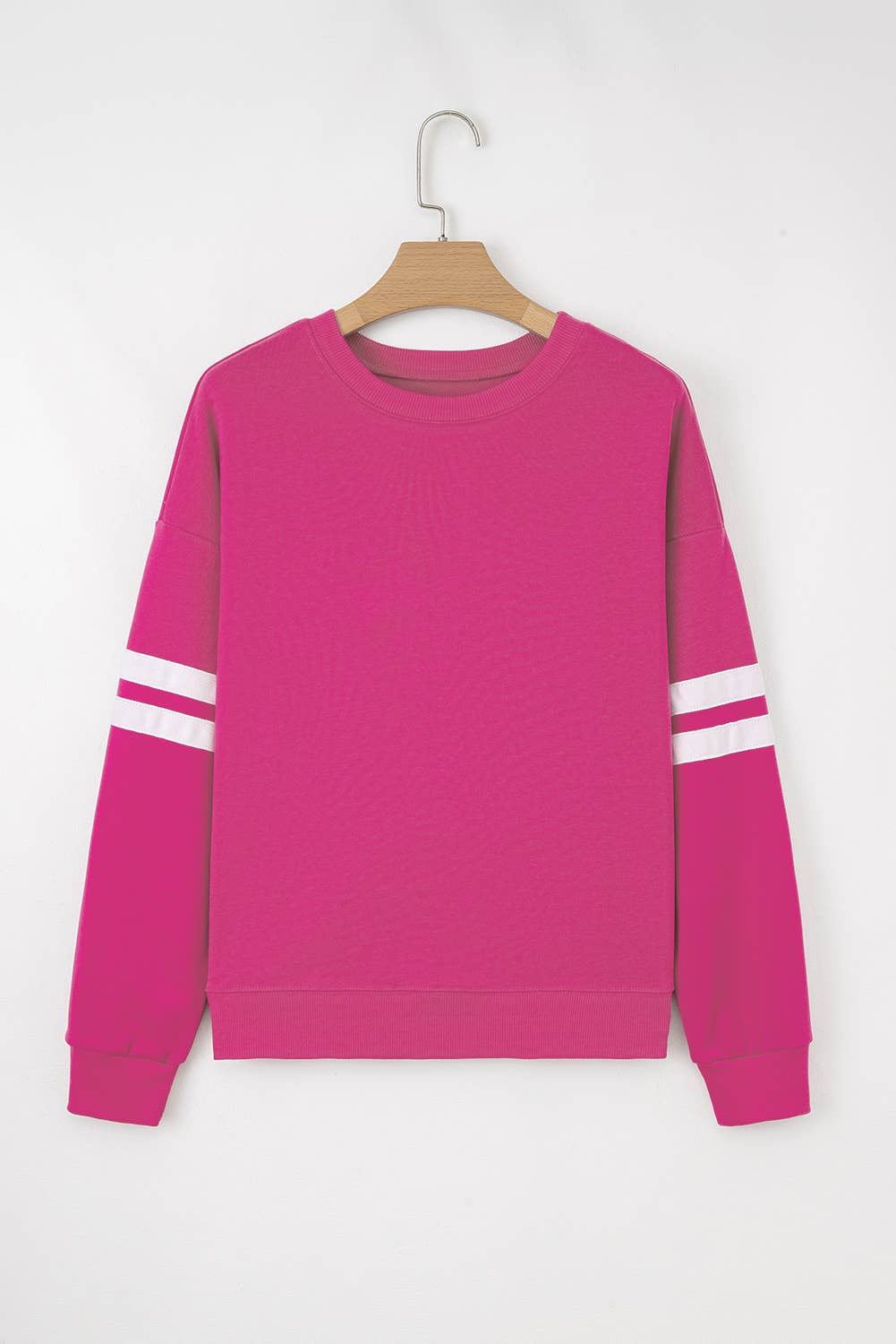 66 GAME DAY Varsity Striped Plus Size Sweatshirt (S-4X)