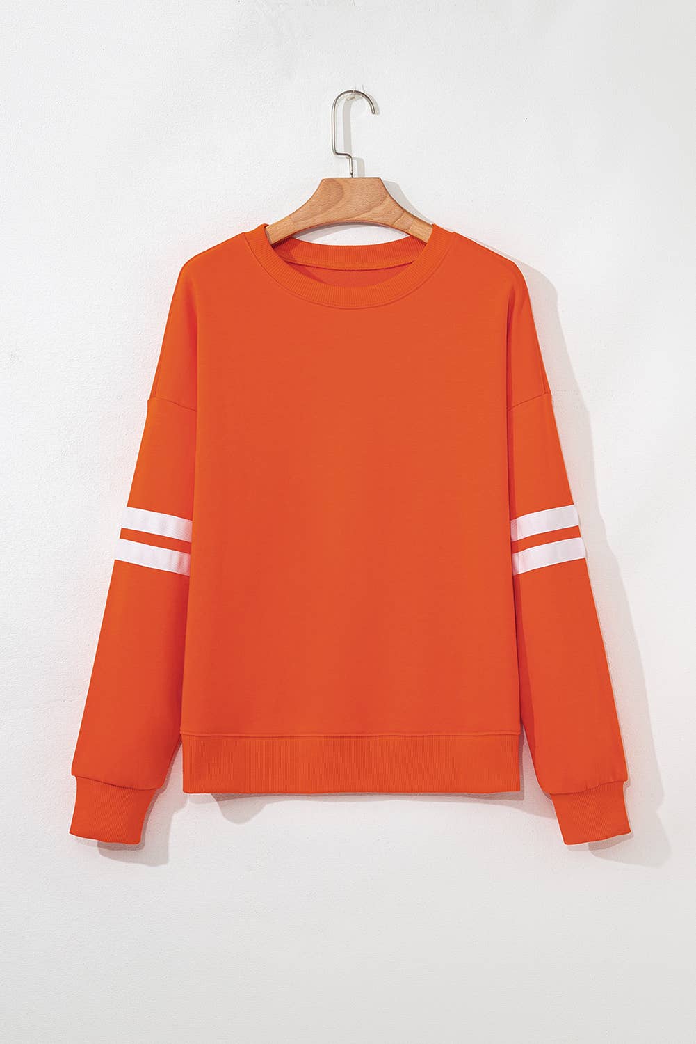 66 GAME DAY Varsity Striped Plus Size Sweatshirt (S-4X)
