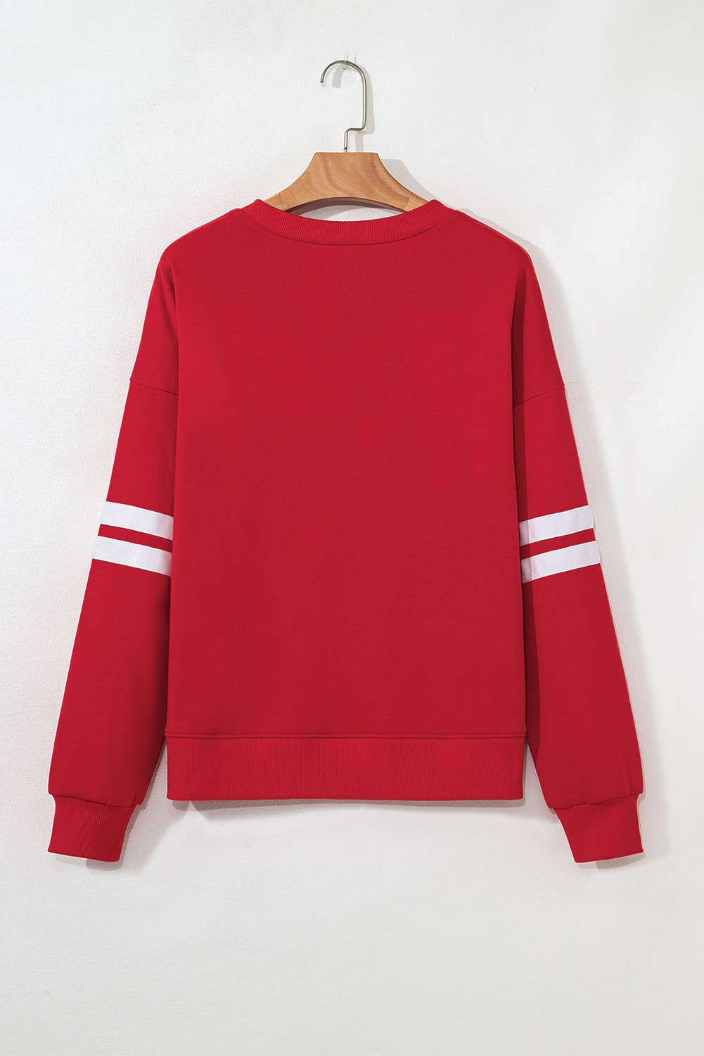 66 GAME DAY Varsity Striped Plus Size Sweatshirt (S-4X)
