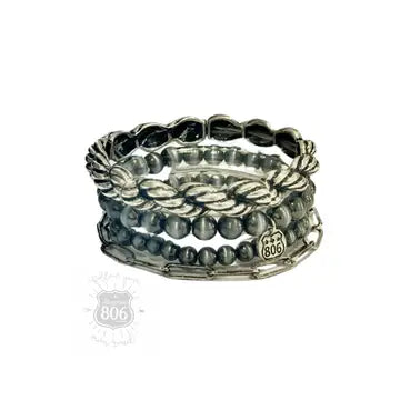 Western Burnished Metal Bracelet Set