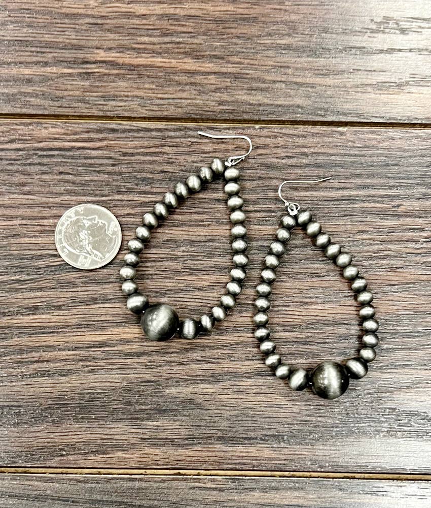 Drop Navajo Bead Earrings