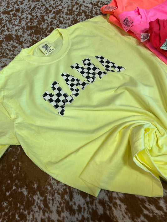 Neon Checkered Mama